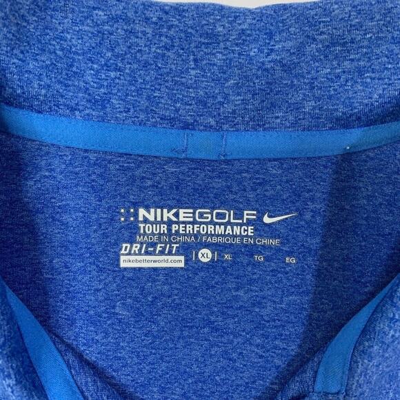 Nike Polo Shirt Mens XL Extra Large Blue Heather Golf Tour Performance Dri Fit - Picture 4 of 11